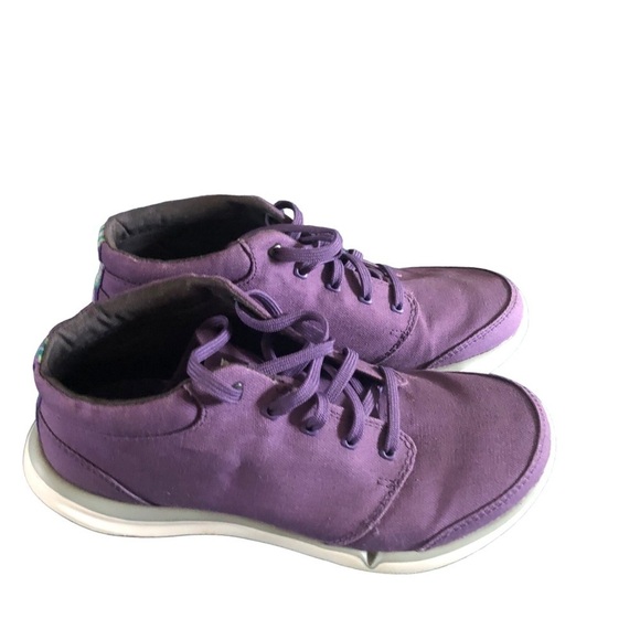 Teva Wander Chukka Casual Canvas Ankle Boot Shoe Sz. 6.5 Purple Lace Up Comfy - Picture 1 of 7